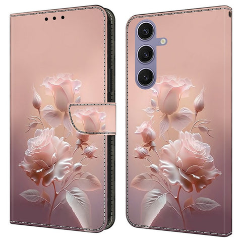 For Samsung Galaxy S25+  /  S24+ Case Pattern Printing Anti-Drop Leather Flip Wallet Phone Cover