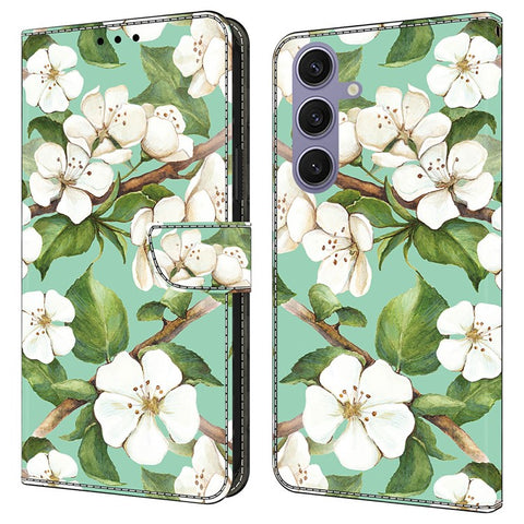 For Samsung Galaxy S25+  /  S24+ Case Pattern Printing Anti-Drop Leather Flip Wallet Phone Cover