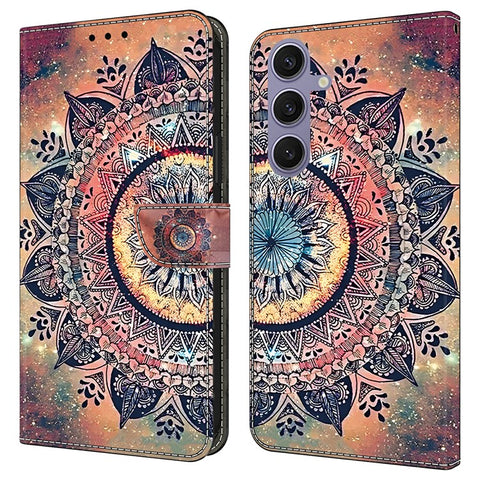 For Samsung Galaxy S25+  /  S24+ Case Pattern Printing Anti-Drop Leather Flip Wallet Phone Cover