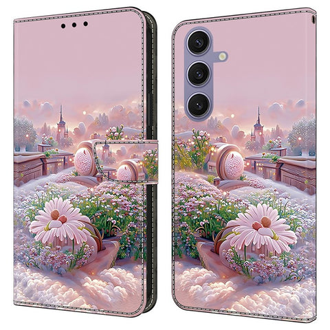 For Samsung Galaxy S25+  /  S24+ Case Pattern Printing Anti-Drop Leather Flip Wallet Phone Cover