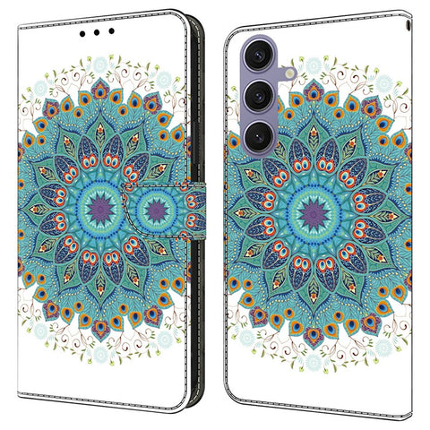 For Samsung Galaxy S25+  /  S24+ Case Pattern Printing Anti-Drop Leather Flip Wallet Phone Cover