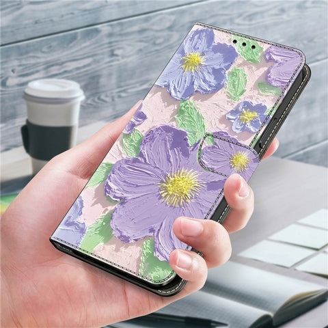 For Samsung Galaxy S24 Ultra Case Pattern Printing Anti-Drop Leather Flip Wallet Phone Cover