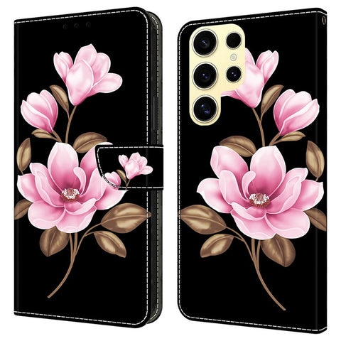 For Samsung Galaxy S24 Ultra Case Pattern Printing Anti-Drop Leather Flip Wallet Phone Cover