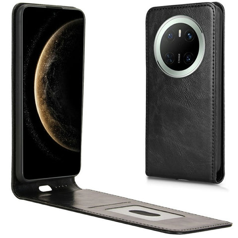 For Huawei Mate 70 Case with Card Slot Magnetic Vertical Flip Leather Phone Cover