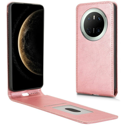 For Huawei Mate 70 Case with Card Slot Magnetic Vertical Flip Leather Phone Cover