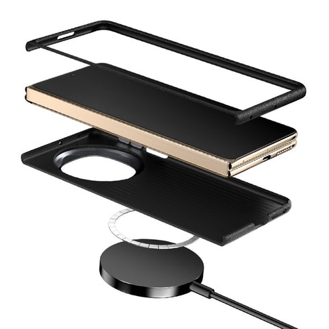 ABEEL For Huawei Mate X6 Magnetic Case PC + Aluminum Alloy + PU Leather Slim Phone Back Cover