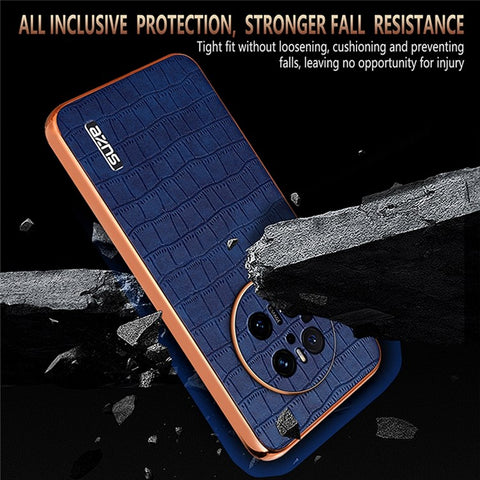 AZNS For Huawei Mate 70 Case Electroplating Crocodile Texture PU+TPU Phone Cover
