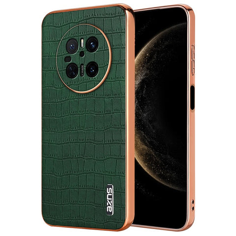 AZNS For Huawei Mate 70 Case Electroplating Crocodile Texture PU+TPU Phone Cover