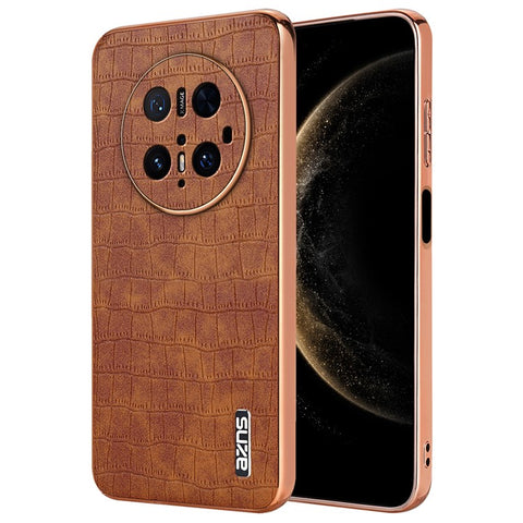 AZNS For Huawei Mate 70 Pro / 70 Pro+ Case Electroplating Crocodile Texture PU + TPU Phone Cover