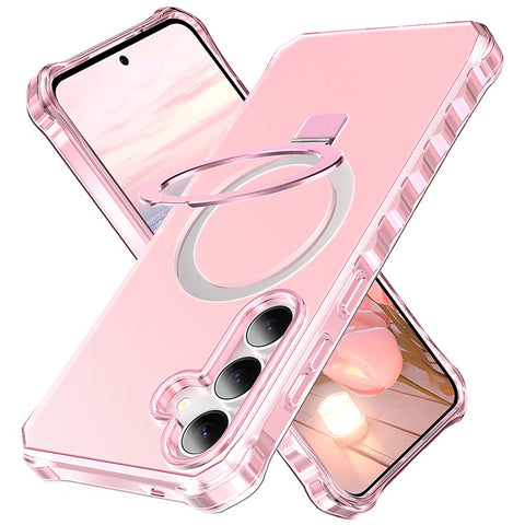 For Samsung Galaxy S25+  /  S24+ Case Small Wavy Edge Magnetic Case Frosted Anti-Drop PC + TPU Phone Cover