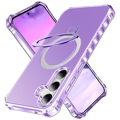 For Samsung Galaxy S25+  /  S24+ Case Small Wavy Edge Magnetic Case Frosted Anti-Drop PC + TPU Phone Cover