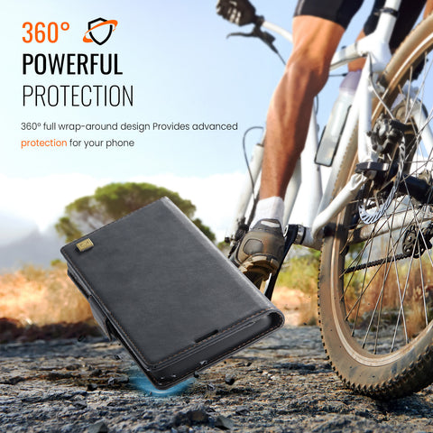 AUTSPACE For Samsung Galaxy S21+ 5G Case  A11 RFID Blocking Retro Leather Cell Phone Wallet Cover