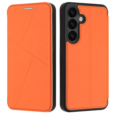 For Samsung Galaxy S24 Case Magnetic Closure Card Slot Leather Flip Phone Cover