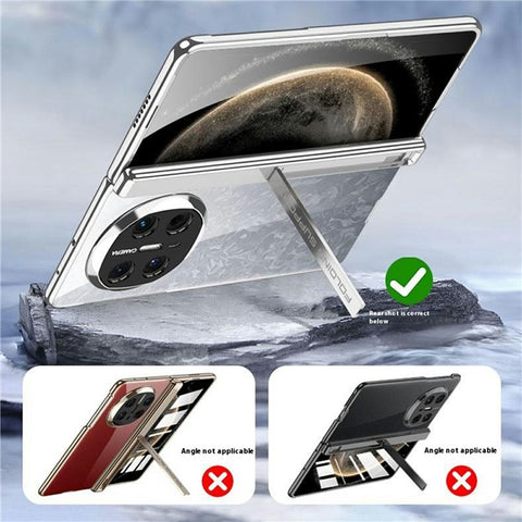 GKK For Huawei Mate X6 Case Ultra Clear Magnetic Hinge PC + Tempered Glass Phone Cover