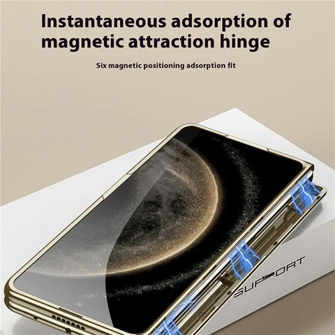 GKK For Huawei Mate X6 Case Ultra Clear Magnetic Hinge PC + Tempered Glass Phone Cover