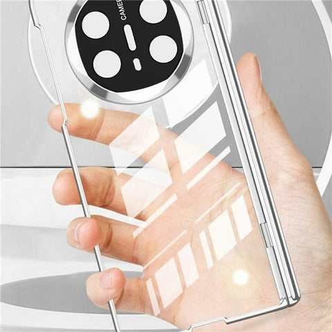 GKK For Huawei Mate X6 Case Ultra Clear Magnetic Hinge PC + Tempered Glass Phone Cover