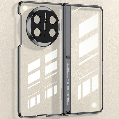 GKK For Huawei Mate X6 Case Ultra Clear Magnetic Hinge PC + Tempered Glass Phone Cover