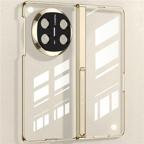 GKK For Huawei Mate X6 Case Ultra Clear Magnetic Hinge PC + Tempered Glass Phone Cover