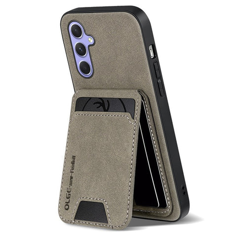 For Samsung Galaxy S25 Case Card Holder Kickstand Anti Drop PC + TPU + PU Leather Back Cover