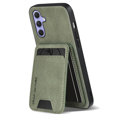 For Samsung Galaxy S25 Case Card Holder Kickstand Anti Drop PC + TPU + PU Leather Back Cover
