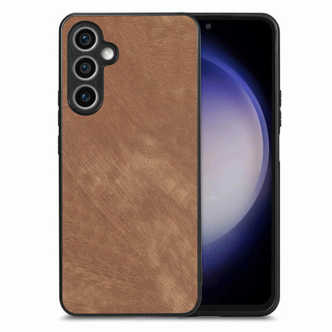 For Samsung Galaxy S23 FE Case Shockproof Slim Retro Leather Phone Back Cover