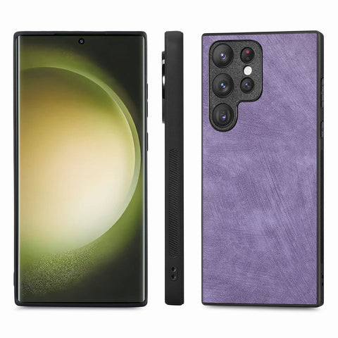 For Samsung Galaxy S22 Ultra 5G Case Shockproof Slim Retro Leather Phone Back Cover