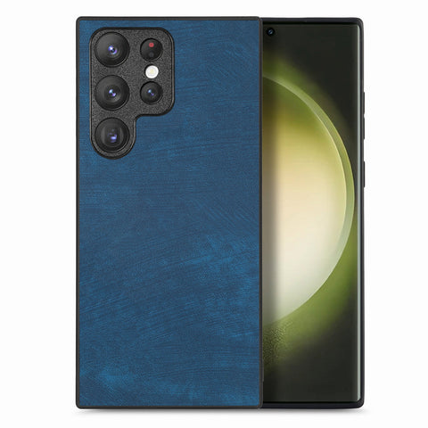 For Samsung Galaxy S22 Ultra 5G Case Shockproof Slim Retro Leather Phone Back Cover