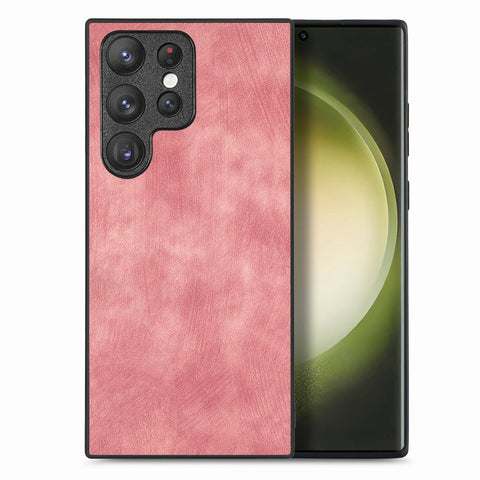 For Samsung Galaxy S22 Ultra 5G Case Shockproof Slim Retro Leather Phone Back Cover