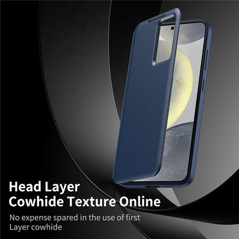 For Samsung Galaxy S25 Case with Card Holder Smart View Window PU Leather+PC+TPU Phone Cover