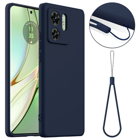 For Motorola Edge (2023) 5G Magnetic Case Liquid Silicone Phone Cover with Lanyard