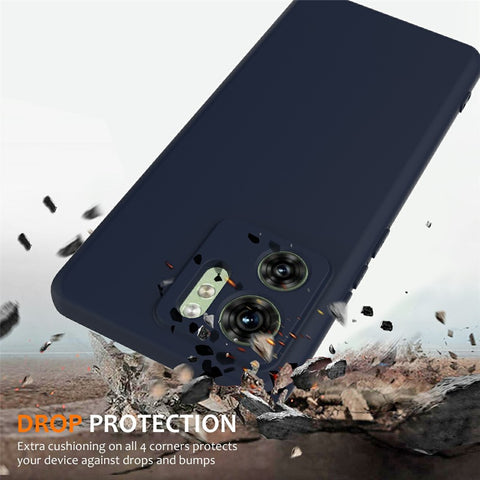 For Motorola Edge (2023) 5G Magnetic Case Liquid Silicone Phone Cover with Lanyard