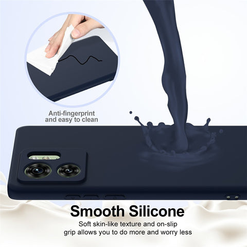 For Motorola Edge (2023) 5G Magnetic Case Liquid Silicone Phone Cover with Lanyard