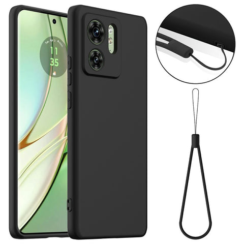 For Motorola Edge (2023) 5G Magnetic Case Liquid Silicone Phone Cover with Lanyard