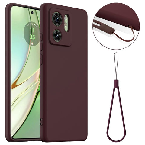 For Motorola Edge (2023) 5G Magnetic Case Liquid Silicone Phone Cover with Lanyard