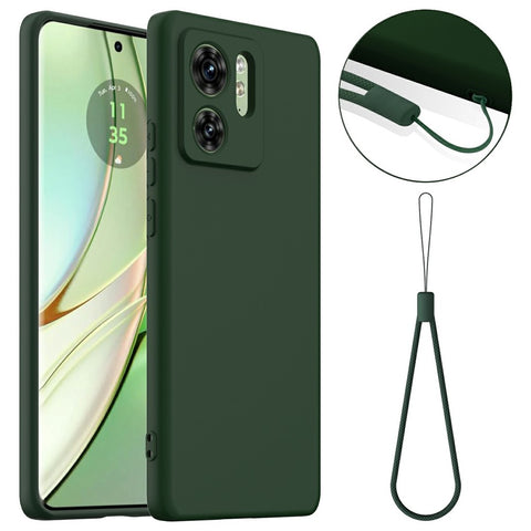 For Motorola Edge (2023) 5G Magnetic Case Liquid Silicone Phone Cover with Lanyard