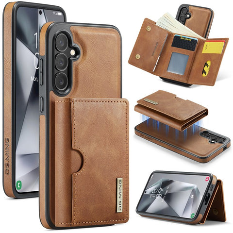 DG.MING M6 Series For Samsung Galaxy S25 Case Magnetic Wallet PU + PC + TPU Phone Cover
