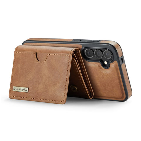 DG.MING M6 Series For Samsung Galaxy S25 Case Magnetic Wallet PU + PC + TPU Phone Cover