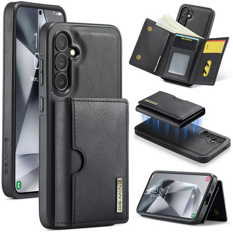 DG.MING M6 Series For Samsung Galaxy S25 Case Magnetic Wallet PU + PC + TPU Phone Cover