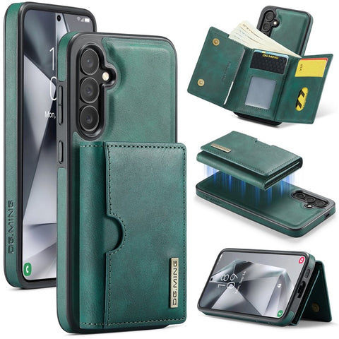 DG.MING M6 Series For Samsung Galaxy S25 Case Magnetic Wallet PU + PC + TPU Phone Cover