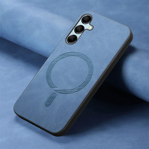 For Samsung Galaxy M14 5G Leather Back Magnetic Case Skin-touch Phone Cover