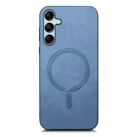 For Samsung Galaxy M14 5G Leather Back Magnetic Case Skin-touch Phone Cover