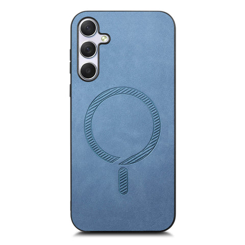 For Samsung Galaxy M54 5G Leather Back Magnetic Case Skin-touch Phone Cover