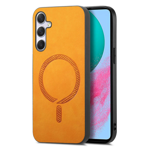 For Samsung Galaxy M54 5G Leather Back Magnetic Case Skin-touch Phone Cover