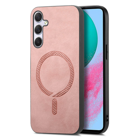 For Samsung Galaxy M54 5G Leather Back Magnetic Case Skin-touch Phone Cover