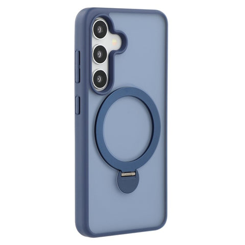 For Samsung Galaxy S25 Magnetic Case Rotary Ring Kickstand TPU + PC Phone Cover