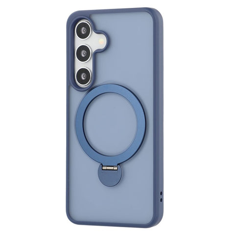 For Samsung Galaxy S25 Magnetic Case Rotary Ring Kickstand TPU + PC Phone Cover