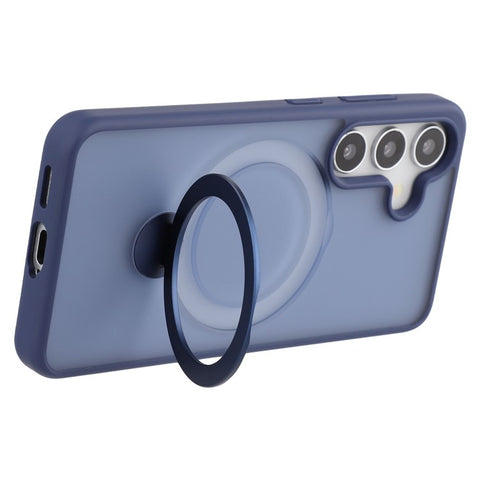 For Samsung Galaxy S25 Magnetic Case Rotary Ring Kickstand TPU + PC Phone Cover
