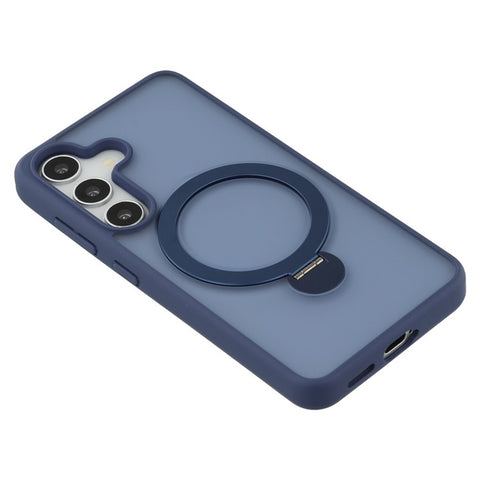 For Samsung Galaxy S25 Magnetic Case Rotary Ring Kickstand TPU + PC Phone Cover