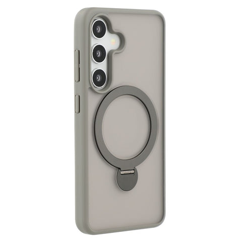 For Samsung Galaxy S25 Magnetic Case Rotary Ring Kickstand TPU + PC Phone Cover