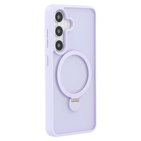 For Samsung Galaxy S25 Magnetic Case Rotary Ring Kickstand TPU + PC Phone Cover